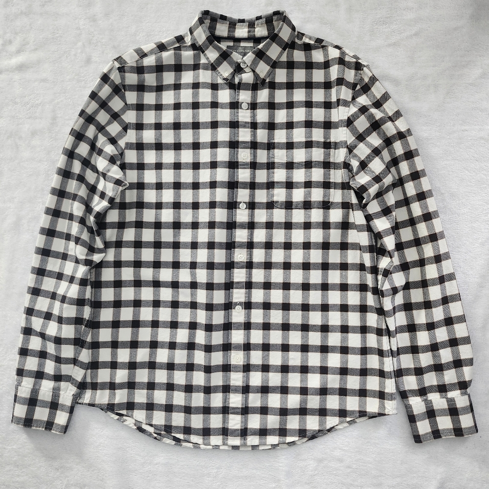 L. L. BEAN Men's Slim Fit Classic Check Oxford Cotton Button Down Shirt Medium
